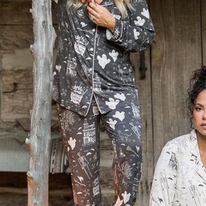 Gray Printed Women's Pajama Set